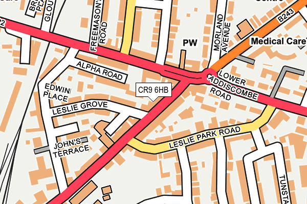 CR9 6HB map - OS OpenMap – Local (Ordnance Survey)