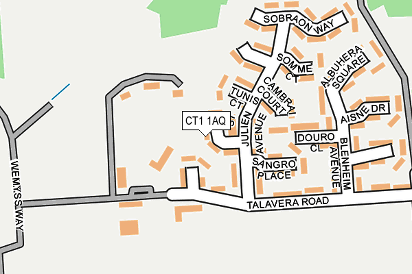 CT1 1AQ map - OS OpenMap – Local (Ordnance Survey)