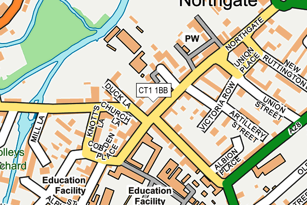 CT1 1BB map - OS OpenMap – Local (Ordnance Survey)