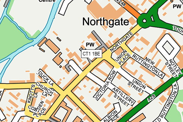 CT1 1BE map - OS OpenMap – Local (Ordnance Survey)