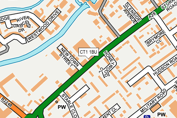 CT1 1BU map - OS OpenMap – Local (Ordnance Survey)