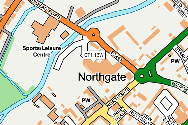 CT1 1BW map - OS OpenMap – Local (Ordnance Survey)