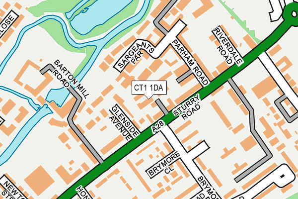 CT1 1DA map - OS OpenMap – Local (Ordnance Survey)