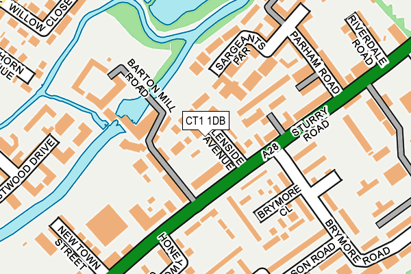 CT1 1DB map - OS OpenMap – Local (Ordnance Survey)