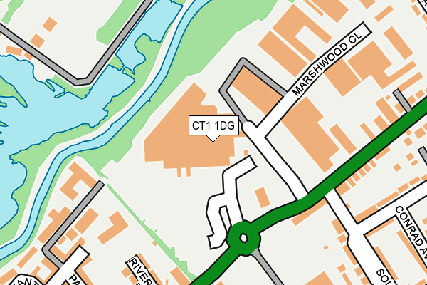 CT1 1DG map - OS OpenMap – Local (Ordnance Survey)