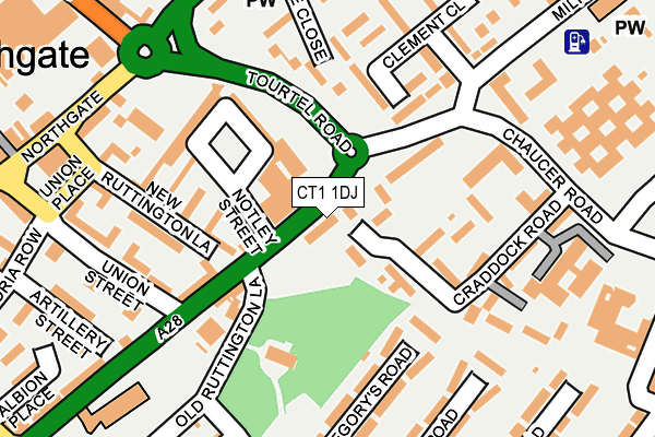 CT1 1DJ map - OS OpenMap – Local (Ordnance Survey)