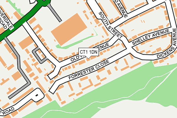CT1 1DN map - OS OpenMap – Local (Ordnance Survey)