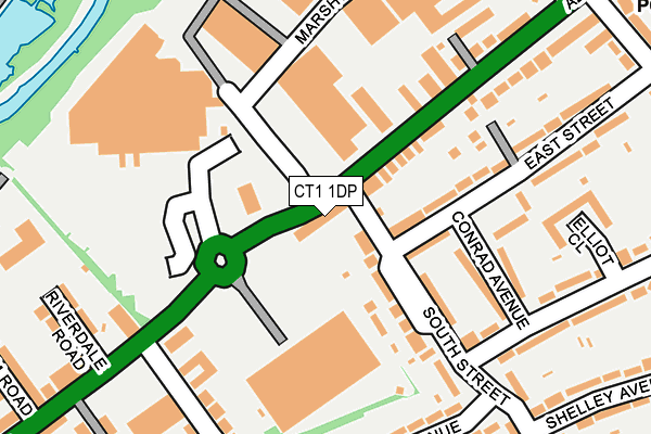 CT1 1DP map - OS OpenMap – Local (Ordnance Survey)