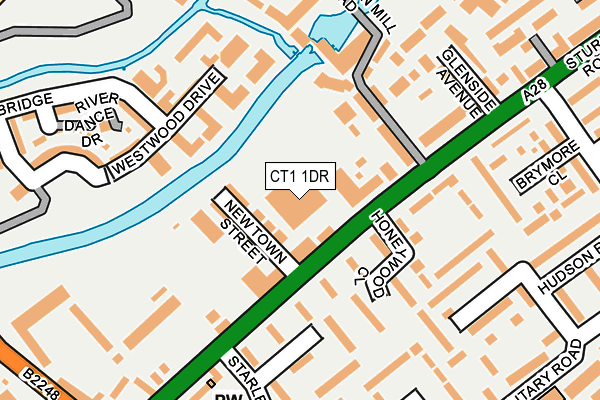 CT1 1DR map - OS OpenMap – Local (Ordnance Survey)