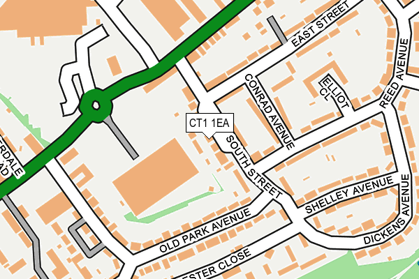 CT1 1EA map - OS OpenMap – Local (Ordnance Survey)