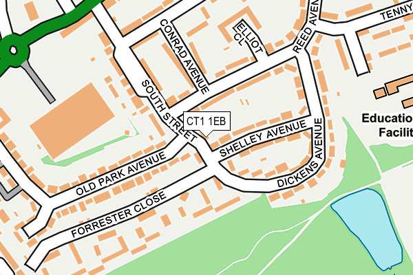 CT1 1EB map - OS OpenMap – Local (Ordnance Survey)