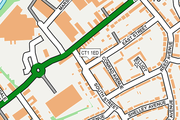 CT1 1ED map - OS OpenMap – Local (Ordnance Survey)
