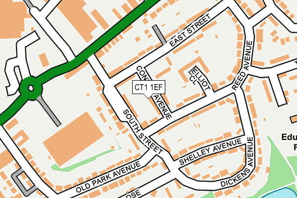 CT1 1EF map - OS OpenMap – Local (Ordnance Survey)