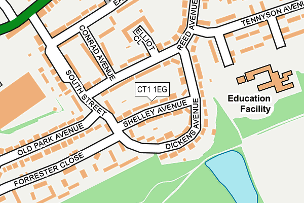 CT1 1EG map - OS OpenMap – Local (Ordnance Survey)