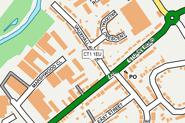 CT1 1EU map - OS OpenMap – Local (Ordnance Survey)