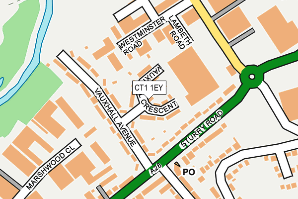 CT1 1EY map - OS OpenMap – Local (Ordnance Survey)