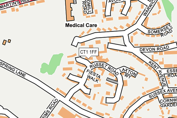 CT1 1FF map - OS OpenMap – Local (Ordnance Survey)