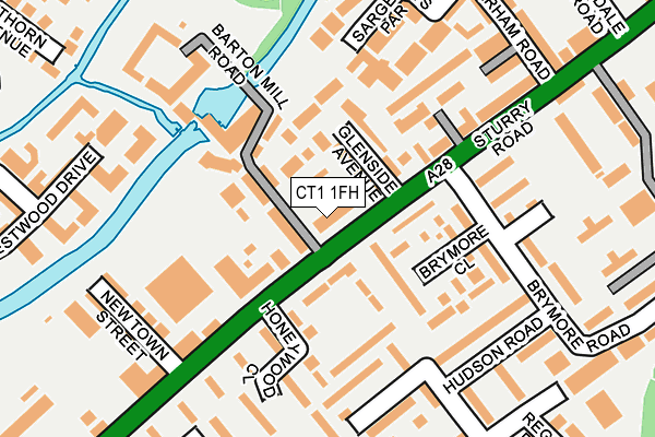 CT1 1FH map - OS OpenMap – Local (Ordnance Survey)
