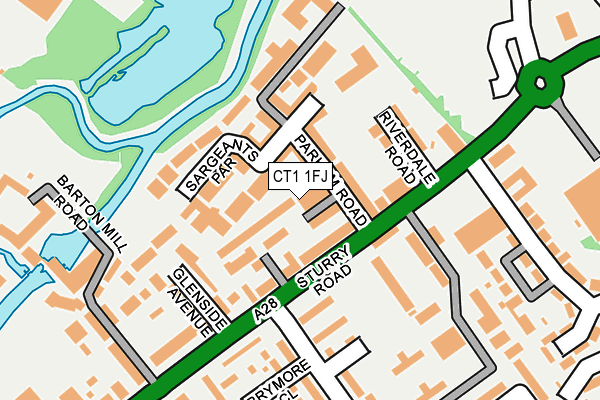 CT1 1FJ map - OS OpenMap – Local (Ordnance Survey)