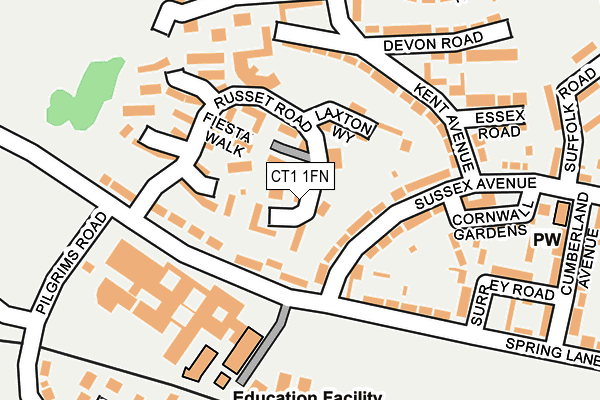 CT1 1FN map - OS OpenMap – Local (Ordnance Survey)
