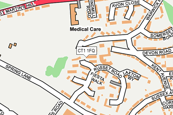 CT1 1FQ map - OS OpenMap – Local (Ordnance Survey)