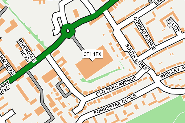 CT1 1FX map - OS OpenMap – Local (Ordnance Survey)