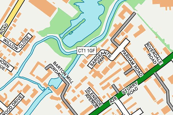 CT1 1GF map - OS OpenMap – Local (Ordnance Survey)