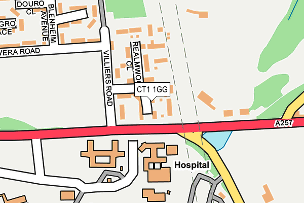 CT1 1GG map - OS OpenMap – Local (Ordnance Survey)