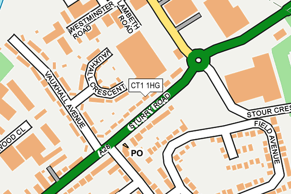 CT1 1HG map - OS OpenMap – Local (Ordnance Survey)