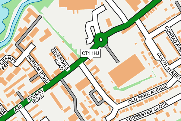 CT1 1HJ map - OS OpenMap – Local (Ordnance Survey)