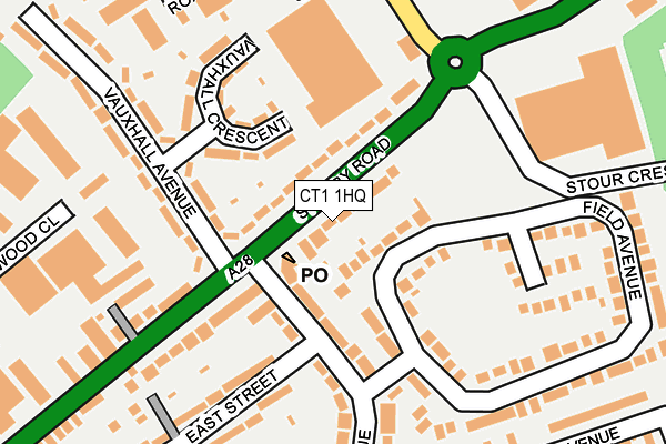 CT1 1HQ map - OS OpenMap – Local (Ordnance Survey)