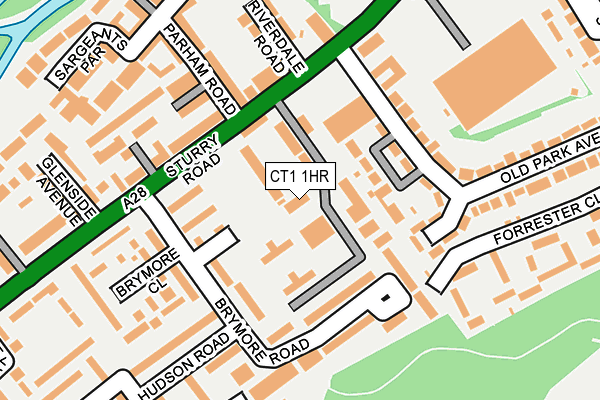 CT1 1HR map - OS OpenMap – Local (Ordnance Survey)