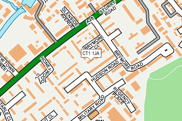 CT1 1JA map - OS OpenMap – Local (Ordnance Survey)