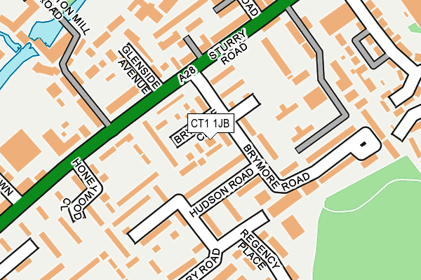 CT1 1JB map - OS OpenMap – Local (Ordnance Survey)