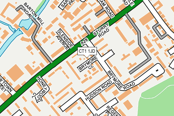 CT1 1JD map - OS OpenMap – Local (Ordnance Survey)