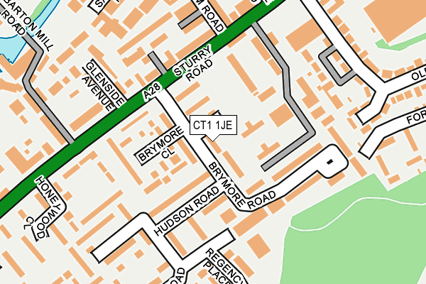 CT1 1JE map - OS OpenMap – Local (Ordnance Survey)