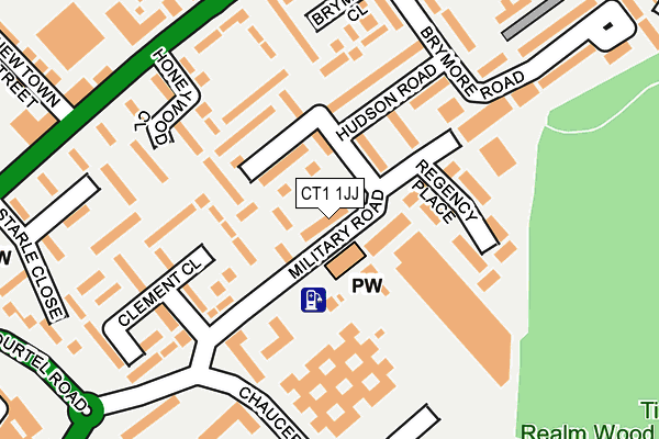 CT1 1JJ map - OS OpenMap – Local (Ordnance Survey)