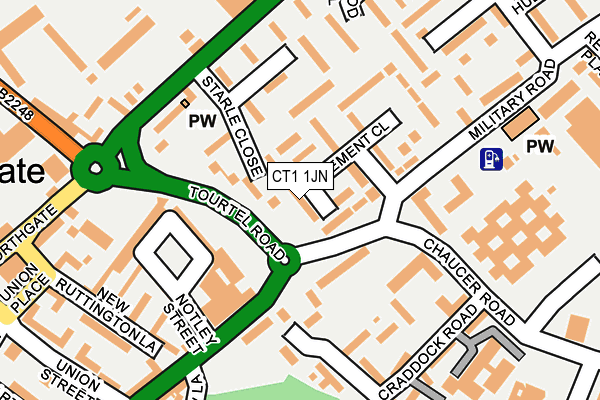 CT1 1JN map - OS OpenMap – Local (Ordnance Survey)