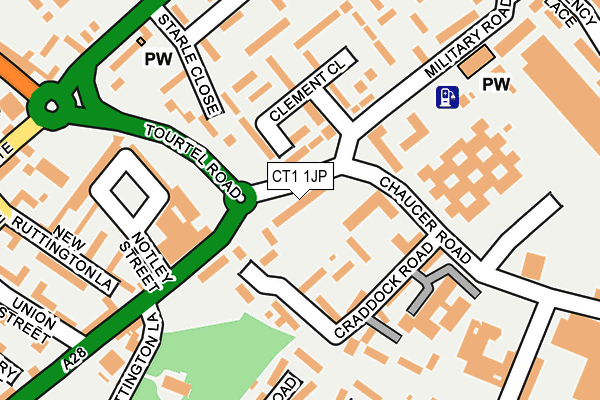 CT1 1JP map - OS OpenMap – Local (Ordnance Survey)