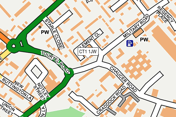 CT1 1JW map - OS OpenMap – Local (Ordnance Survey)