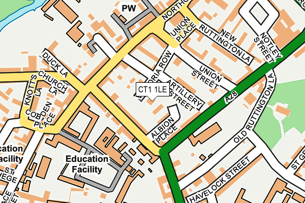 CT1 1LE map - OS OpenMap – Local (Ordnance Survey)