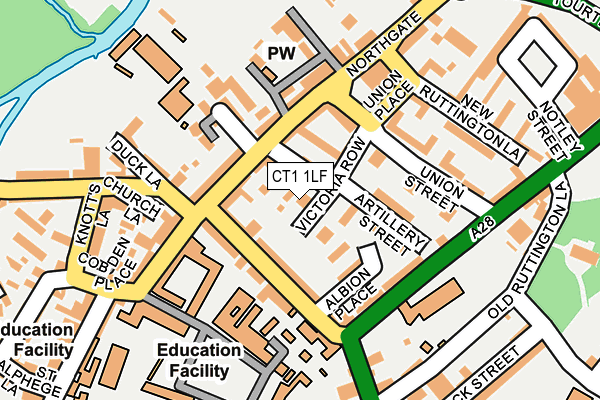 CT1 1LF map - OS OpenMap – Local (Ordnance Survey)