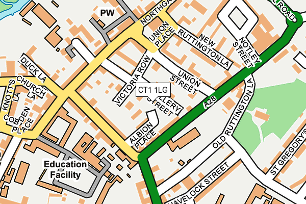 CT1 1LG map - OS OpenMap – Local (Ordnance Survey)