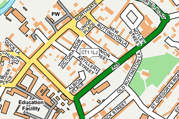 CT1 1LJ map - OS OpenMap – Local (Ordnance Survey)