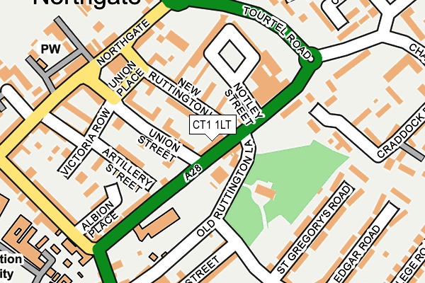 CT1 1LT map - OS OpenMap – Local (Ordnance Survey)