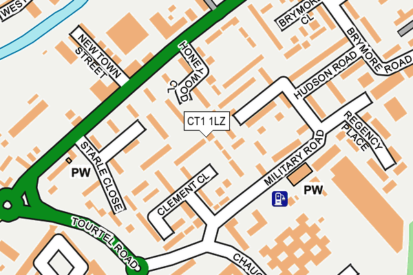 CT1 1LZ map - OS OpenMap – Local (Ordnance Survey)