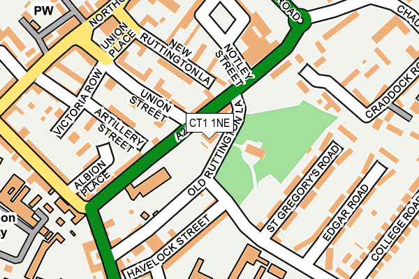 CT1 1NE map - OS OpenMap – Local (Ordnance Survey)