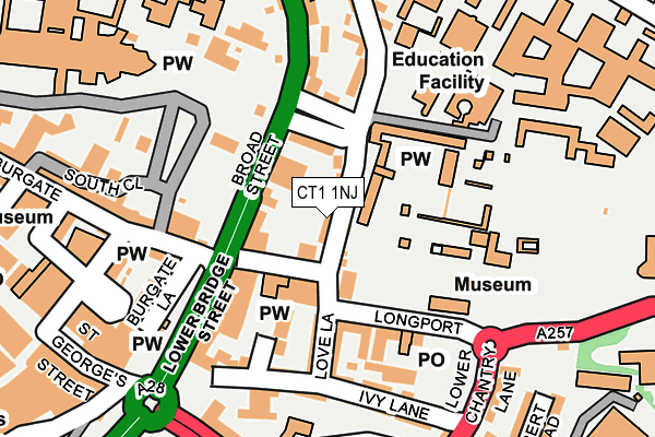 CT1 1NJ map - OS OpenMap – Local (Ordnance Survey)