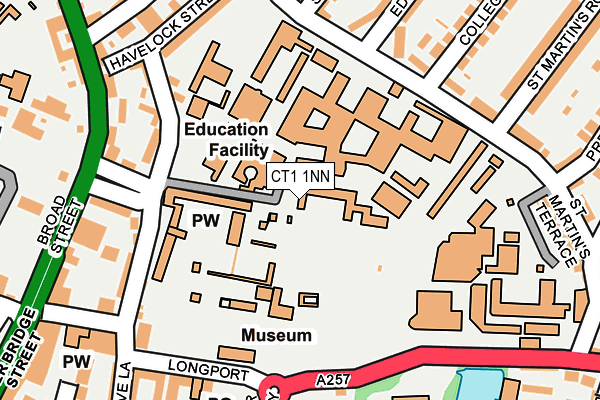 CT1 1NN map - OS OpenMap – Local (Ordnance Survey)