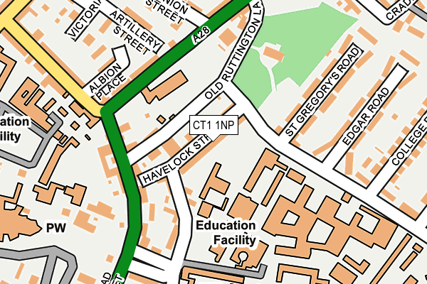 CT1 1NP map - OS OpenMap – Local (Ordnance Survey)